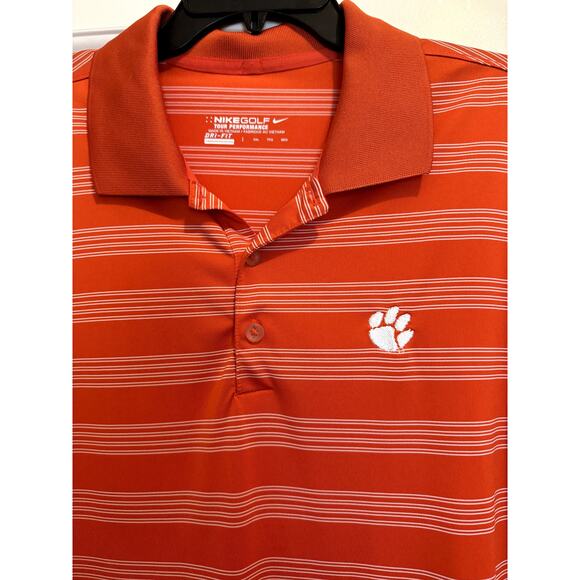 Men's Nike Golf Dri-Fit Clemson Tigers Orange Short Sleeve Shirt Siz XXL - Picture 3 of 8